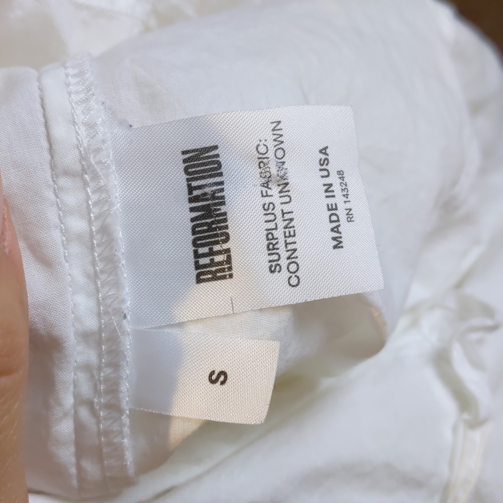 Reformation Button Down Ruffle Top - Picture 4 of 5